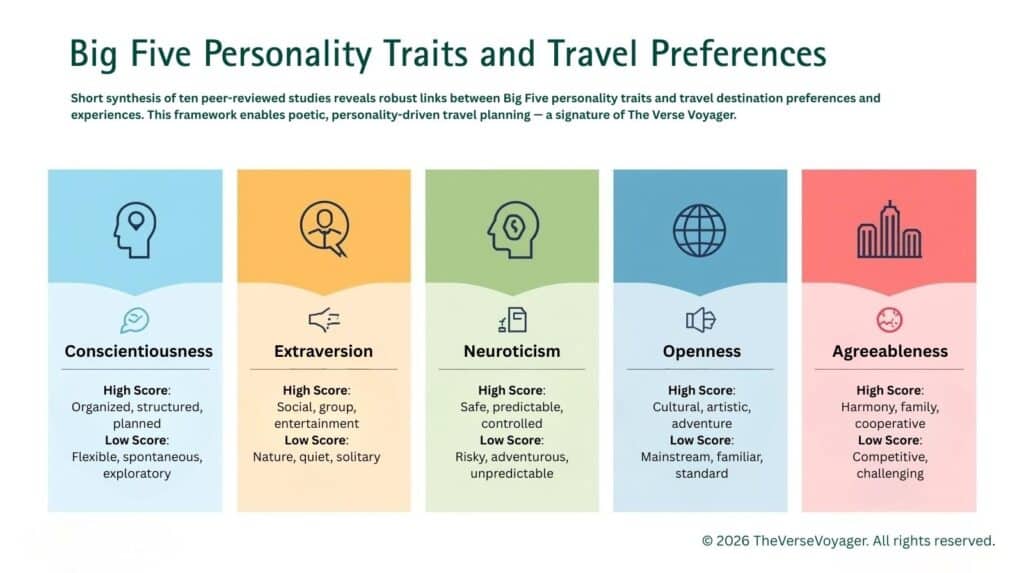 How Personality influences travel destinations and experiences