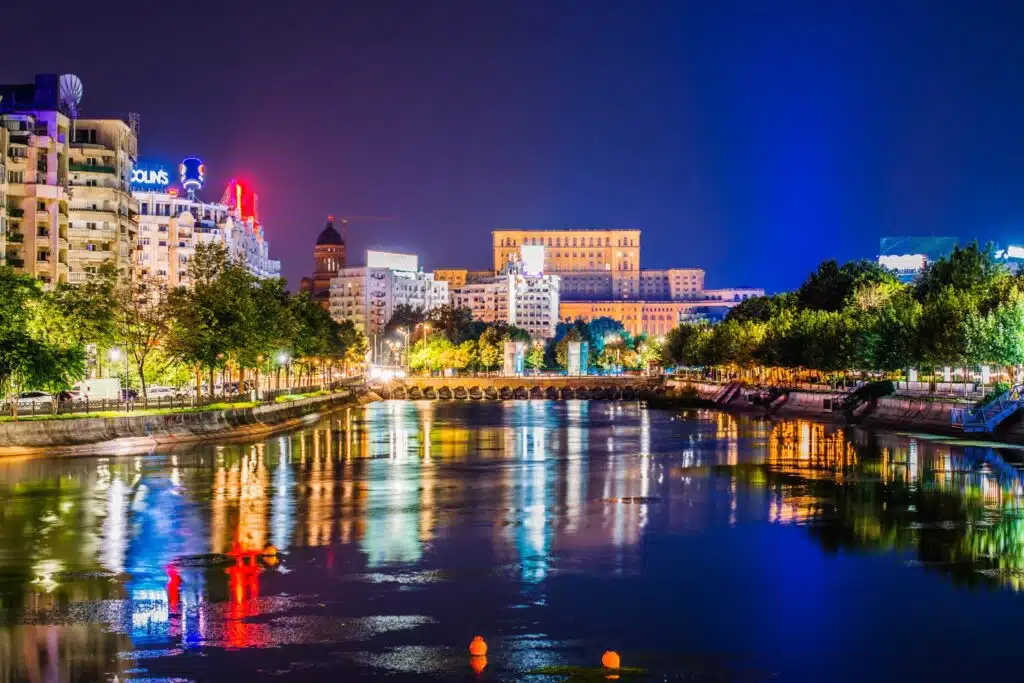 Bucharest, Romania by night