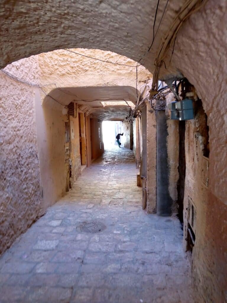 The Labyrinths of the M'zab Valley: In Search of the Cyclopes of Ghardaïa 12 A boy gymnast on the streets of Gardaia