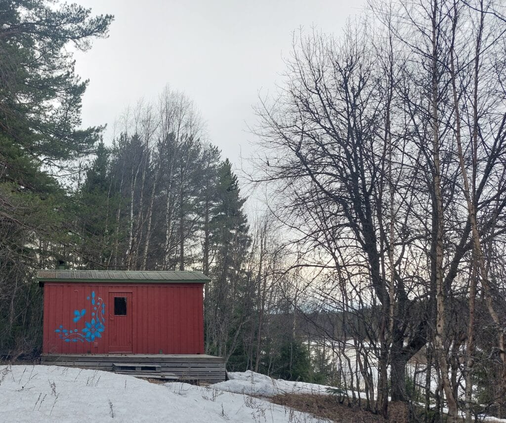 Riverside cabin Månsbyn Kalix winter